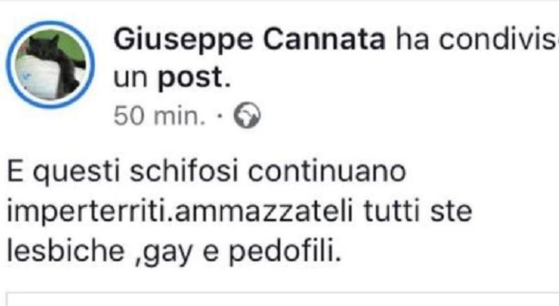 post Giuseppe Cannata condannato Vercelli omotransfobia