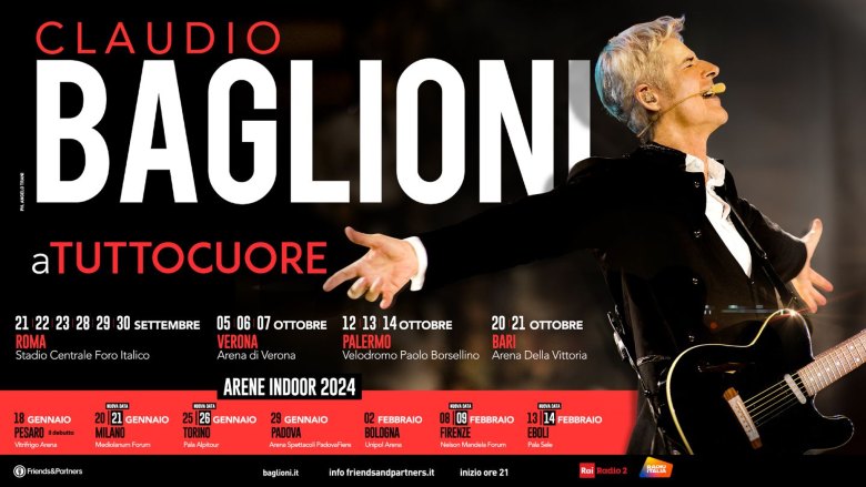 Claudio Baglioni, a grande richiesta: Nuove date del tour "aTUTTOCUORE"